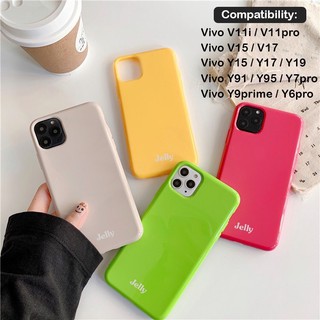 Jelly Case เคสสี TPU หลังเงา เคส Vivo V11i/V11pro/V17/V15/Y91/Y95/Y6Pro/Y9prime/Y19/Y17/Y15/Y7pro