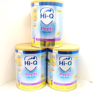 (3กระป๋อง) Dumex HiQ Pepti ไฮคิวเปปติ นมผงสำหรับเด็กแพ้โปรตีนนมวัว ขนาด 900g EXp22/06/2023