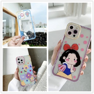 เคส VIVO Y16 Y22 Y35 Y21 Y21s Y33s Y20 Y20i Y20s G Y12s Y12A Y53s V20 V21E 4G Y50 Y30 Y30i Y51 Y31 2021 S1 Y1s Y17 Y15 Y12 Y91C Y95 Y93 Y91 Y91i V9 V11i V15 Pro 2022 Anti-shoock Camera Lens Protector Transparent Princess Flower Soft Case Cover