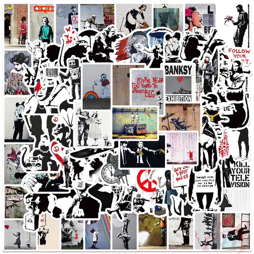 ❉ Banksy . Street Art Series 01 Graffiti Stickers ❉ 65Pcs/Set DIY Fashion Luggage Laptop Skateboard Doodle Stickers