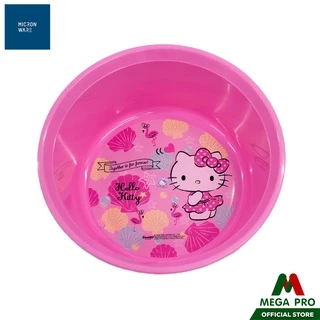 Megapro - Micronware กะละมังพลาสติก Hello Kitty 30 CM ลายลิขสิทธิ์แท้ คิตตี้ สีชมพู ความจุ 4.5 ลิตร