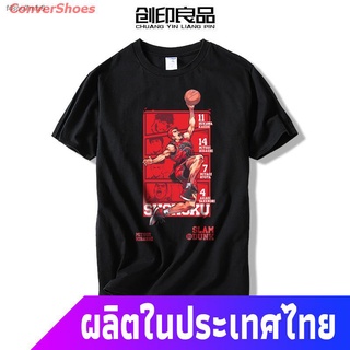 การพิมพ์ฝ้ายConverShoes เสื้อยืดกีฬา Slam Dunk T-shirt&gt;BF เดิม ลม Mitsui Shou Slam Dunk Master Rukawa Maple Tide ยี่ห้อ