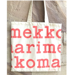 [ใส่code&gt;ทักแชท] Marimekko logo totebag coral color