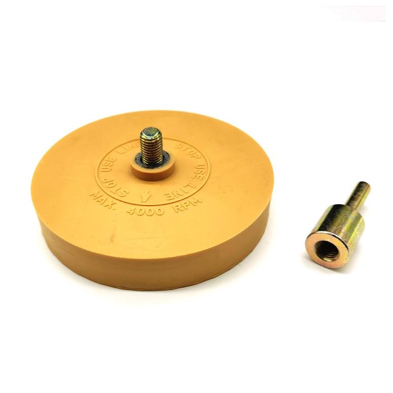 REP4 ลูกยางขัดลอกสติกเกอร์และคราบกาว Stripe Off Wheel 4 in 100mm with Mandrel ล้อลอกกาวแบบแข็ง (ชนิดบรรจุกล่อง 240G)