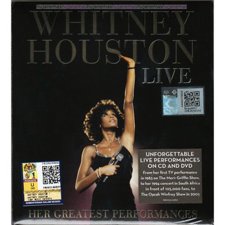 Whitney ซีดีเพลง HOUSTON Live Her Greatest Performances 2014 SONY MUSIC DELUXE DIGIPAK และ DVD SET