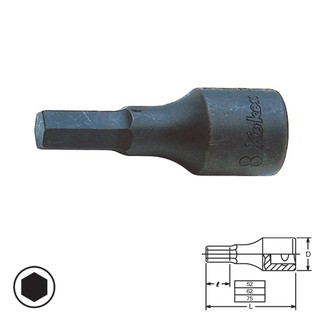 KOKEN 3012A-75-9/16 บ๊อกเดือยโผล่ดำ 6P-3/8"-75-9/16"| MODERTOOLS OFFICIAL