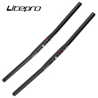 Litepro แฮนด์บาร์คาร์บอนไฟเบอร์ ทรงตรง น้ําหนักเบา 25.4*540/580 มม. สําหรับรถจักรยานแบบพับ