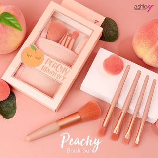 (ใช้โค้ด INCM8L3 ลด 50% สูงสุด 50 บาท) แอชลี่ย์ ชุดแปรงแต่งหน้า 5 ชิ้น ชุดแปรงพีช ASHLEY PEACHY BRUSHSET #AA-192