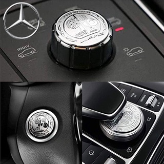 สติกเกอร์ปุ่มสตาร์ทเครื่องยนต์ ภายในรถยนต์ สําหรับ AMG Mercedes Benz A B E GLK GLA CLA GLE ML GL Class 1 ชิ้น