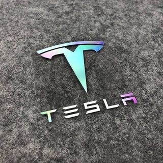 สติกเกอร์โลโก้รถยนต์ไฟฟ้า TESLA แบบรูกลวง สําหรับติดกระเป๋าเดินทาง คอมพิวเตอร์