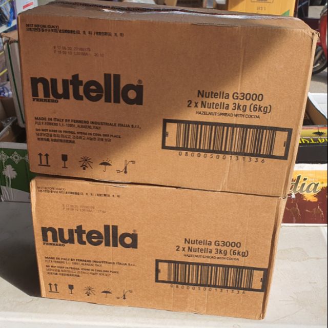 พร้อมส่งเลย🔥 ราคาพิเศษ(ยกลัง=2 ถัง) นูเทลล่า รุ่น 3 กก . NUTELLA 3 KG. แพ็ค 2 (6 KG.)