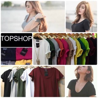 TOPSHOP เสื้อยืดผ้าคอตตอล