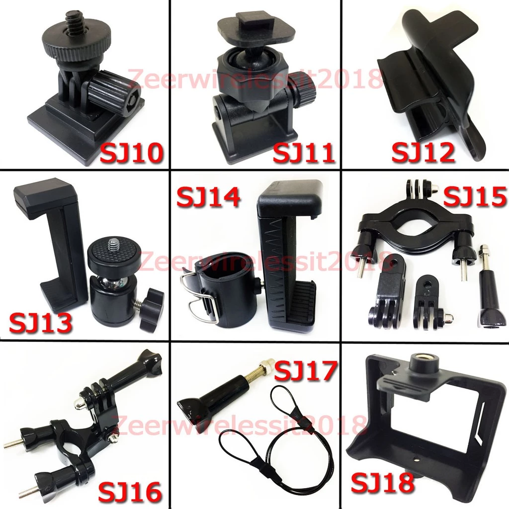 Accessories SJCAM Gopro อุปกรณ์ Sjcam ติดหมวก เคสกันน้ำ ติดแฮน ขาตั้งแอคชั่นแคม