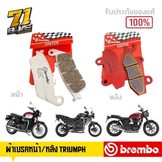 ผ้าเบรค Triumph T100 Streettwin Tiger Brembo หน้า หลัง แท้