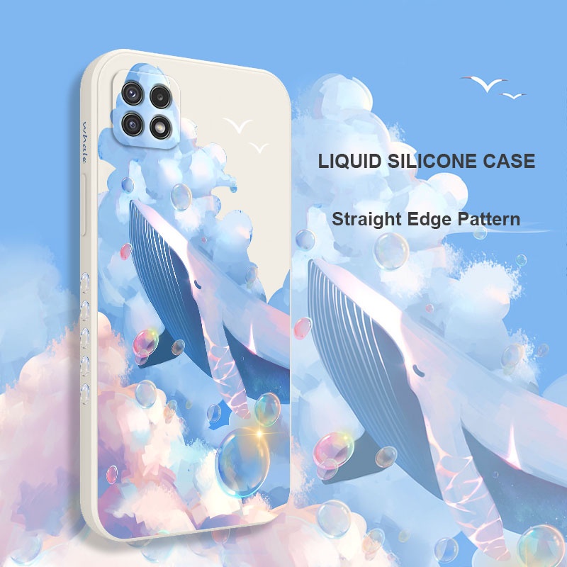 เคสโทรศัพท์มือถือแบบนิ่ม ลายปลาวาฬในฝัน สร้างสรรค์ สําหรับ Samsung Galaxy A22 A12 4G 5G A02 A02S