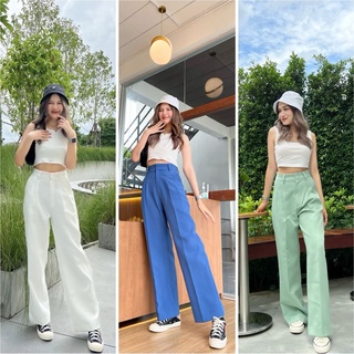 🌷 Tulipandteaclub กางเกงเอวสูง Cinnamon Pants ผ้าหนา ทรงเป๊ะ - กางเกงเอวสูงปรี๊ด กางเกงเอวสูงเก็บพุง กางเกงเอวสูงมาก