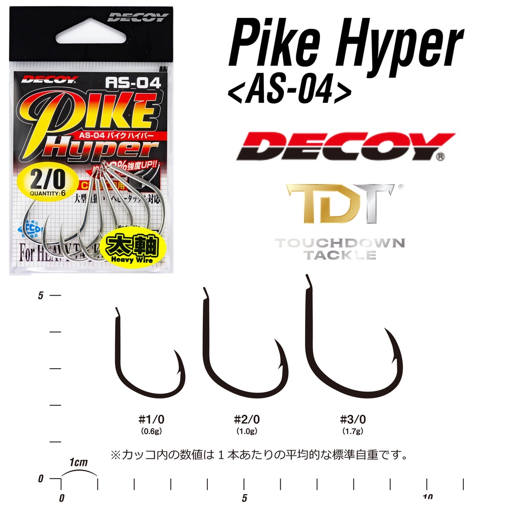DECOY AS-04 / AS-04P PIKE เบ็ดจิ๊กก้านหนายอดนิยมมีทั้งแบบซองและกล่อง