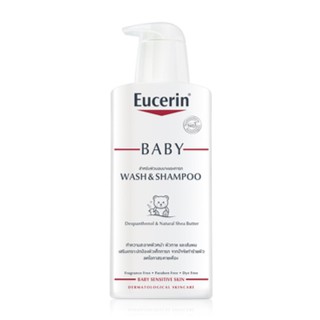 ❤️หมดอายุ03/23  แท้100% ฉลากไทย  Eucerin Baby Wash and Shampoo 400 ml