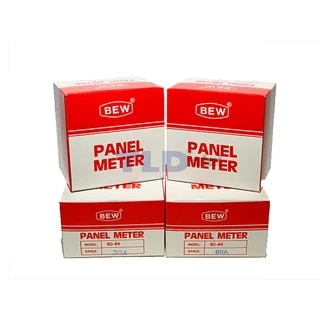พาแนลมิเตอร์ แบบเข็ม ขนาด 60A ขนาด 65x65 mm. รุ่น BO-65 พร้อมอุปกรณ์ยึด Panel Meter ตัววัดความถี่ไฟฟ้า (Analog Freque...