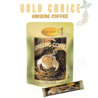 กาแฟผสมโสม Gold Choice Ginseng Coffee 1 ถุง 20 ซอง กาแฟสำเร็จรูป