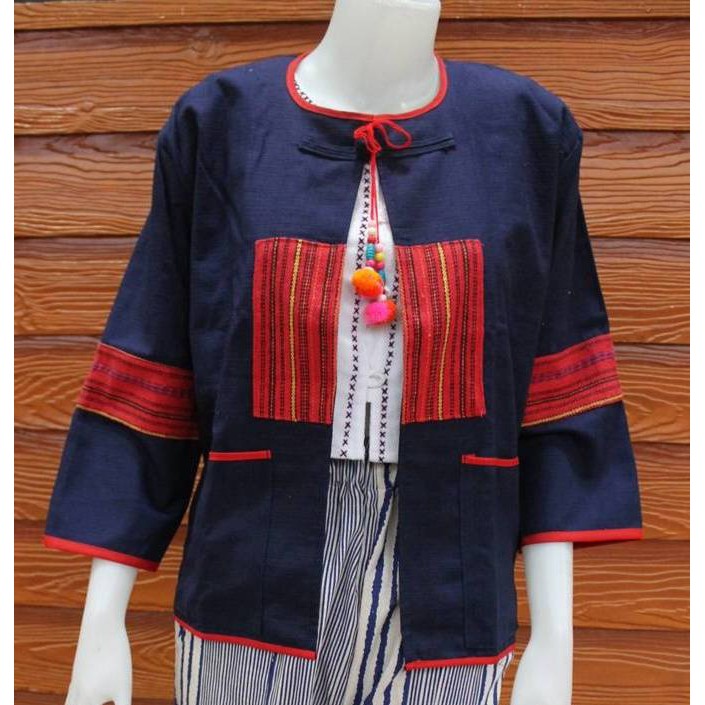เสื้อคลุมพื้นเมืองสีกรมท่า มีหลายขนาดให้เลือก