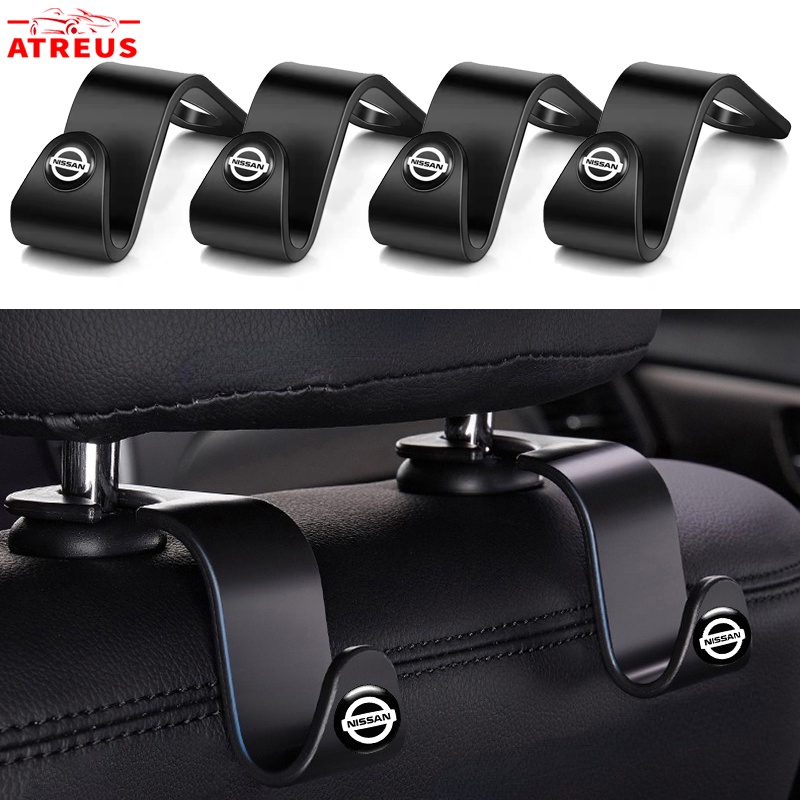 ตะขอแขวนเบาะหลังรถยนต์ Nissan March Juke Skyline Terrano Gtr Livina Serena Xtrail อุปกรณ์เสริม สําหรับตกแต่งรถยนต์ 1 2 ชิ้น