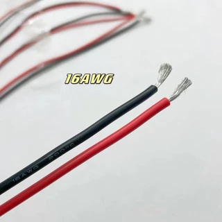 สายไฟดำแดง-แดงดำ 12AWG-24AWG สายไฟซิลิโคน ทนต่อความร้อนได้สูง ขายเป็นเมตร