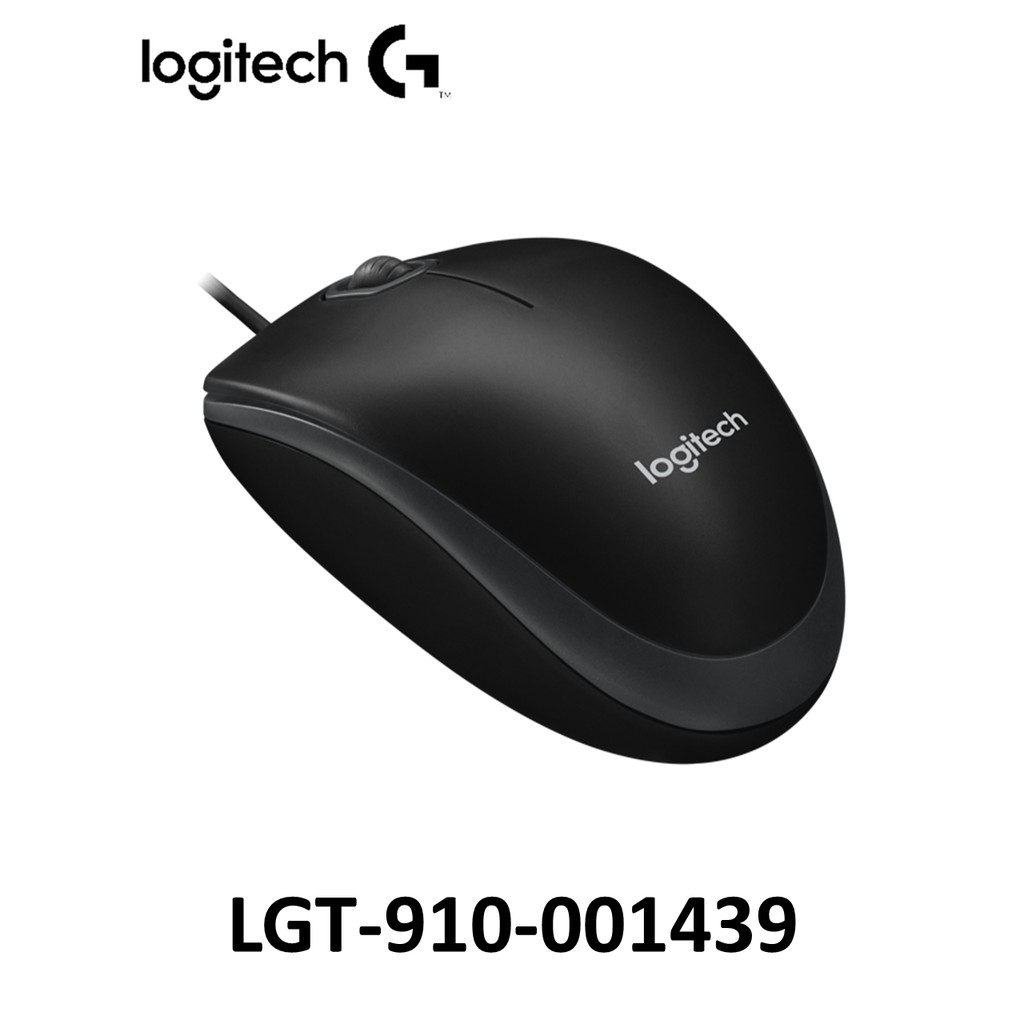 Logitech เม้าส์ USB Mouse รุ่น B100 (สีดำ)