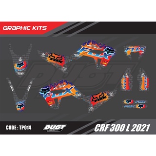 สติ๊กเกอร์วิบาก Honda CRF 300L 2021 ทั้งคัน Graphic kit สติ๊กเกอร์เคลือบเงา สุดคุ้ม