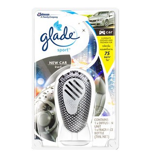 Glade เกลด สปอร์ต น้ำหอมปรับอากาศรถยนต์ กลิ่นนิวคาร์ 7 มล. (8850175016045)