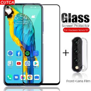 2 in 1 กระจกนิรภัยและเลนส์กล้องสําหรับ Realme 6 Realme 6 Pro Tempered Glass Screen Protector Film Camera lens + Screen film CUTCA