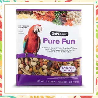 Zupreem Pure Fun สูตรรวมผลไม้ ผัก เเละธัญพืช สำหรับนกขนาดใหญ่ ( Large Bird )