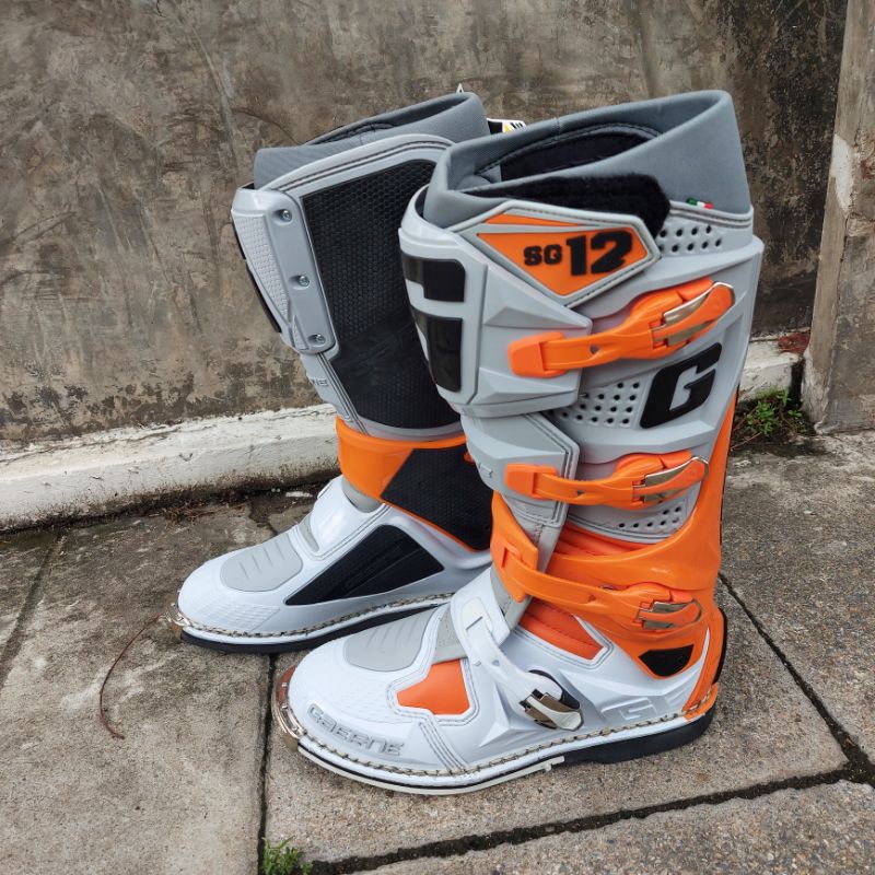 รองเท้าวิบาก Gaerne SG12 ORANGE GREY WHITE