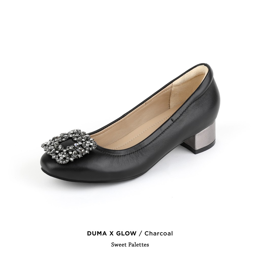 Sweet Palettes รองเท้าหนังแกะ DUMA X Glow Charcoal/Gun Metal