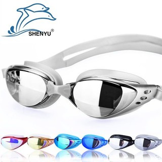 6100แว่นตาว่ายน้ำ SHENYU มีกล่องเก็บแว่น ให้อย่างดี เลนส์เคลือบป้องกันยูวี มี 6 สี ให้เลือก