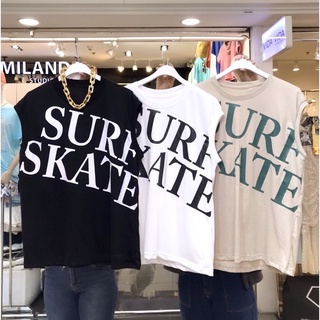 เสื้อแขนกุดสกรีนลาย SURE SKATE🛹🏂