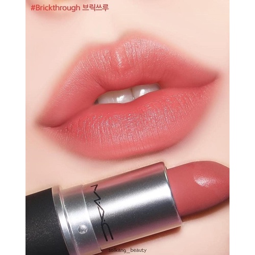 Mac Powder Kiss Lipstick สี 930 Brickthrough 3g. แท้ค่ะ