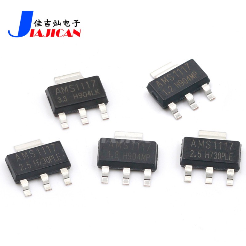 ขายดี ชิปควบคุมพาวเวอร์ซัพพลาย AMS1117 Series AMS1117-3.3V 2.85V 5.0V SOT223 พร้อมส่ง