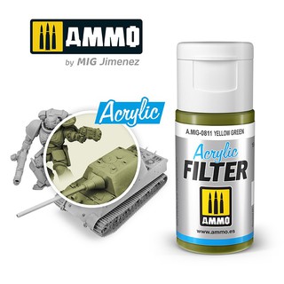 Ammo By MIG - AMIG0812 ACRYLIC FILTER Khaki Green