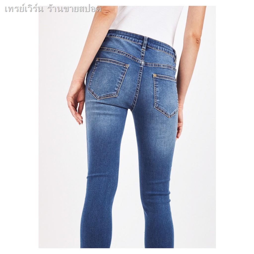 ❧ใส่โค้ด "WUFYUE" ลดเลย ฿125 YNO Skinny stretch denim trousers กางเกงยีนส์ทรงสกินนี่ซิปหน้า 27123