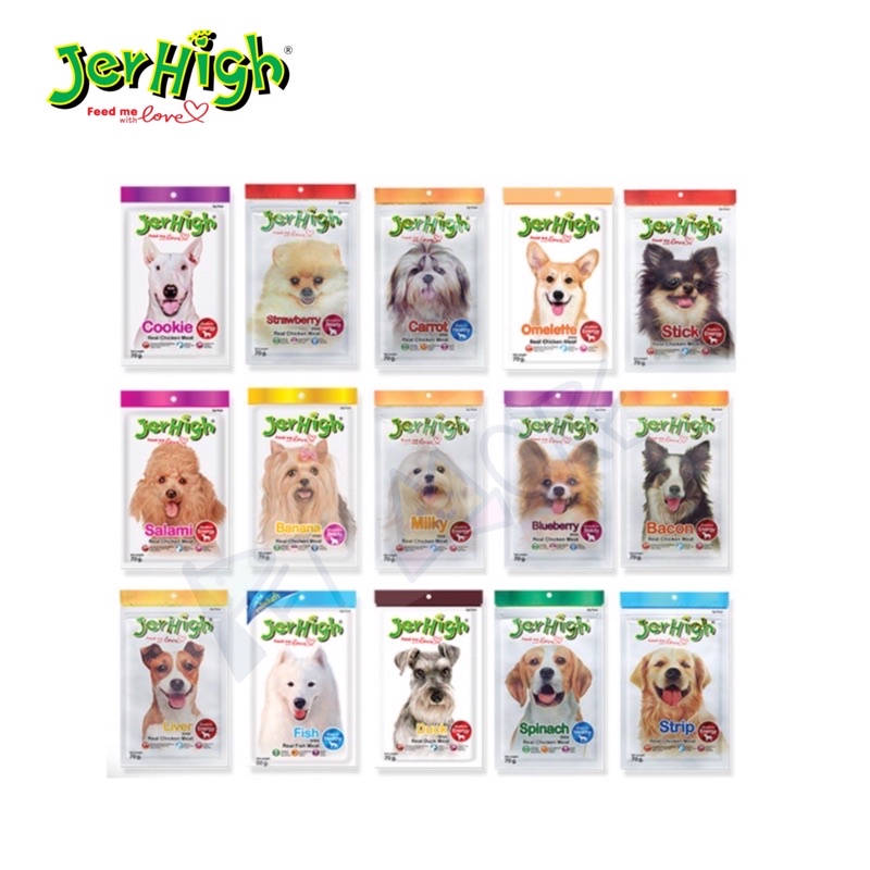 Jerhigh ขนมสุนัข 70g Jerhigh stick real chicken meat