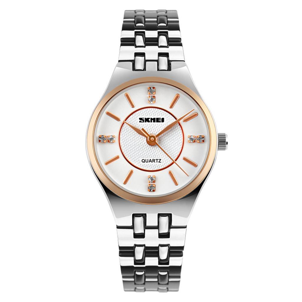 พร้อมส่ง Skmei นาฬิกาแฟชั่นผู้หญิง ข้อมือ สายสแตนเลส รุ่นใหม่ล่าสุด  ของแท้100% รุ่น SKMEI12