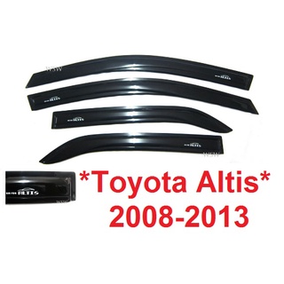 สีดำ กันสาดประตู Toyota Corolla Altis 2008 - 2013 รถยนต์ โตโยต้า โคโรล่า อัลติส กันลม กันสาดรถยนต์ Windshield ของแต่ง