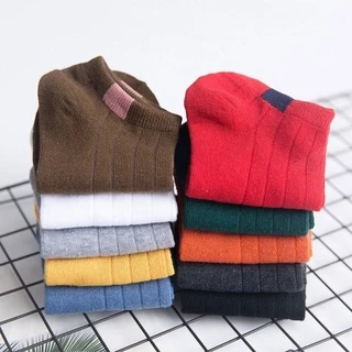 ⭐พร้อมส่ง⭐ ถุงเท้าข้อสั้น ถุงเท้าแฟชั่น ผ้านิ่ม ขนาด Free size ระบายอากาศได้ดี