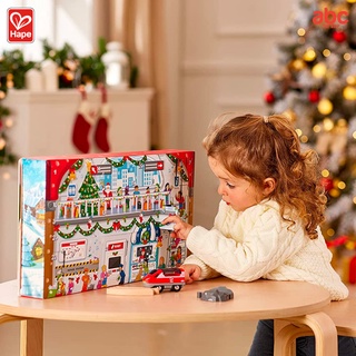 Hape Mainan Kayu Set Kereta Api Kota Musim Dingin Railway Set Advent Calender Mainan Edukasi Anak 3 Tahun ke Atas gambar 3