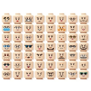 ฟิกเกอร์อิโมจิ หัวหน้าอิโมจิ ขนาดเล็ก ตัวเมีย หรือตัวผู้ MOC อุปกรณ์เสริม สําหรับเด็ก 56 ชิ้น