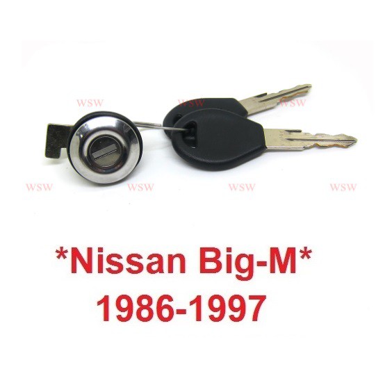1ชุด กุญแจฝาถังน้ำมัน NISSAN BIG M 1986 - 1997 นิสสัน บิ๊กเอ็ม BIG-M D21 กลอนฝาถังน้ำมัน รถยนต์ กุญแจ ถังน้ำมัน 1989