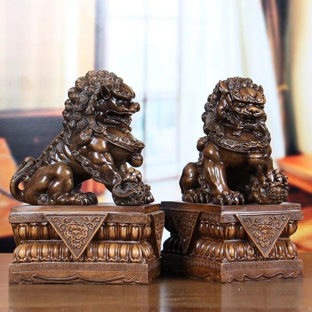 สิงห์ สิงโตคู่ สิงห์โตคู่มงคล ตัวผู้และตัวเมีย ของขวัญตกแต่งบ้าง ขนาด18 นิ้ว 狮子 ราคา ถูกที่สุด ดีลบีเคเค แกลเลอรีภาพที่ 7