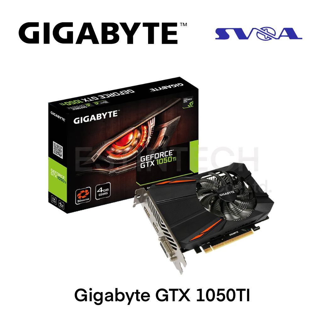 VGA (การ์ดจอ) GIGABYTE GEFORCE GTX 1050 TI D5 4G ของใหม่ประกัน 3ปี