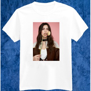 Dua Lipa เสื้อเชิ้ตผ้าฝ้าย Unisex oMm